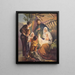 Jesus lying in a manger - Stecher Litho & Co.. — framed artwork on a wall