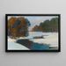 Winterlandschap bij avondlicht - Stefan Popowski — ingelijst kunstwerk aan de muur