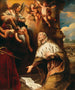De visie van Sint Louis IX van Frankrijk - Stefano Magnasco — weergave van het kunstwerk