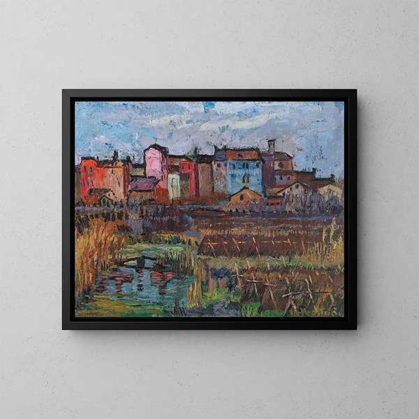 Italiaans landschap - Stephanie Hollenstein — ingelijst kunstwerk aan de muur