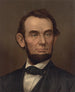 portret in bust van Abraham Lincoln met baard - Strobridge Co Lith — weergave van het kunstwerk