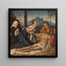 La Lamentatie van Christus aan het kruis met een schenker - Atelier van Bernard van Orley — ingelijst kunstwerk aan de muur