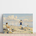 Reproductie van het schilderij op het strand - Paul Fischer