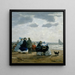 op het strand van Dieppe - Eugène Boudin — ingelijst kunstwerk aan de muur