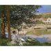 Reproduction of the painting on the banks of the Seine, Bennecourt - Claude Monet
