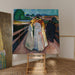 Reproduction of the painting On the bridge - Edvard Munch