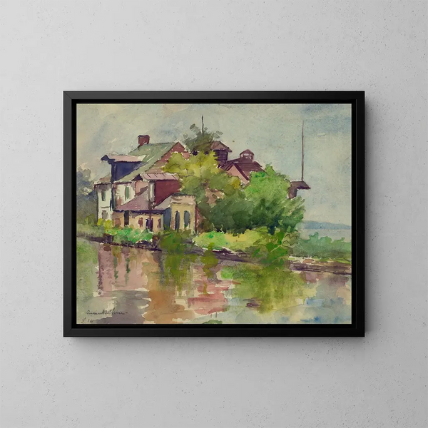 Canal de Georgetown, Washington DC - Susan Brown Chase — framed artwork on a wall