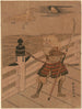 Benkei en de reiger op de brug - Suzuki Harunobu — weergave van het kunstwerk