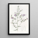 Le pentstemon à trois feuilles - Sydenham Edwards — framed artwork on a wall