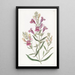 Penstemon à feuilles variées - Sydenham Edwards — framed artwork on a wall