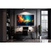Abstract Schilderij – Chromatische Convergentie | Dynamische Wandposter met Contrasterende Kleuren en Evaserende Silhouetten