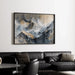 Abstract Schilderij – Minerale Elevatie | Poster Wandmontage Gestileerde Berg met Neutrale Tinten en Gouden Details