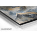 Abstract Schilderij – Minerale Elevatie | Poster Wandmontage Gestileerde Berg met Neutrale Tinten en Gouden Details
