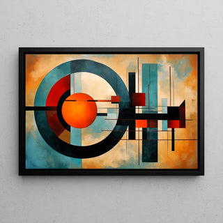 Tableau Abstrait – Éloge de la Symétrie | Affiche Murale Géométrique aux Couleurs Vives et Formes Équilibrées | Déco Moderne pour Bureau ou Salon