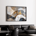 Abstract Schilderij – Minerale Fusie | Poster Wanddecoratie Elegante met Gouden Details en Textuureffect