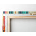 Abstract schilderij – Chromatische stedelijke fusie | Kleurrijke muurposter met verticale vormen en gestileerde architectuur