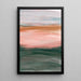 Abstract schilderij – Mistige horizon | Poster muurkunst minimalistisch landschap in zachte tinten