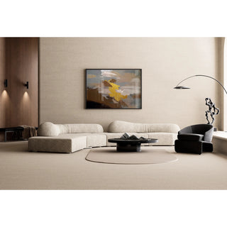 Tableau Abstrait – Nuée Dorée | Affiche Murale avec Détail Or et Tons Neutres | Déco Élégante et Raffinée pour Salon, Entrée ou Bureau Chic