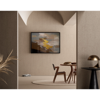 Tableau Abstrait – Nuée Dorée | Affiche Murale avec Détail Or et Tons Neutres | Déco Élégante et Raffinée pour Salon, Entrée ou Bureau Chic