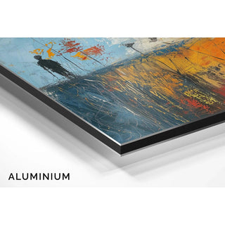 Tableau Abstrait – Silhouette dans l’Abstraction | Affiche Murale aux Couleurs Contrastées et Formes Diffuses | Déco Contemporaine pour Salon ou Bureau