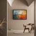 Abstract Painting – Silhouette in Abstraction | Wall Poster with Contrasting Colors and Diffuse Shapes