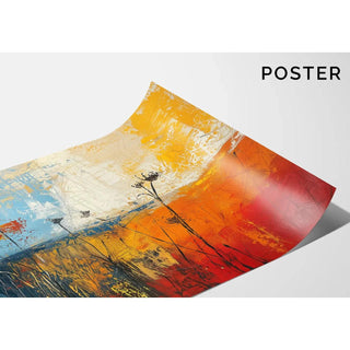 Tableau Abstrait – Silhouette dans l’Abstraction | Affiche Murale aux Couleurs Contrastées et Formes Diffuses | Déco Contemporaine pour Salon ou Bureau