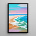 Schilderij Kleurvol – Pastel Golven | Poster Strandkleuren Zachte Tinten | Rustgevende Decoratie voor Woonkamer, Slaapkamer of Vakantiehuis
