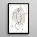 Black and White Design Painting – Feminine Essence | Minimalist Elegant Abstract Poster