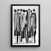 Poster Ontwerp Zwart en Wit – Stilvolle Menigte | Minimalistische Silhouetposters van Mensen