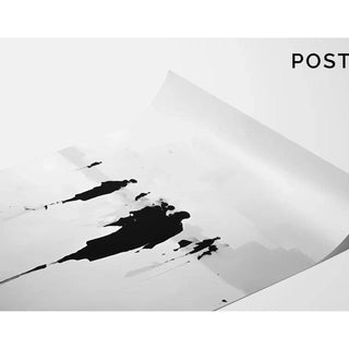 Tableau Design – Silhouettes Urbaines | Poster Noir et Blanc Minimaliste Contemporain | Affiche Épurée pour Intérieur Moderne