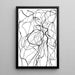 Zwart-wit schilderij – Wild verwevenheid | Poster met abstracte lijnen