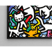 Pop Art Poster – Dans van de Felines | Kleurrijke Poster van gestileerde Katten