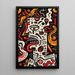 Pop Art Schilderij – Ontboste Gezicht | Poster Abstract Kleurstijl Grafische Ruwe