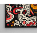 Pop Art Schilderij – Ontboste Gezicht | Poster Abstract Kleurstijl Grafische Ruwe