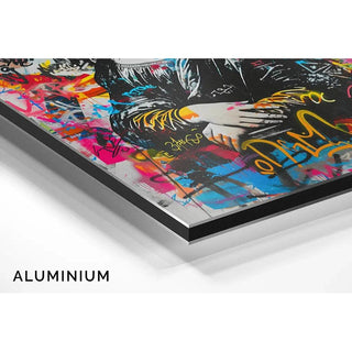 Tableau Street Art – La Joconde Urbaine | Poster Graffiti Pop et Coloré de Mona Lisa | Affiche Street Art Moderne pour Déco Murale