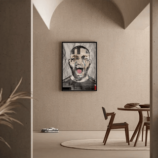 Tableau Street Art – La Rage de l’Info | Affiche Collage de Journaux | Poster Pop Art Contemporain sur la Désinformation et les Médias