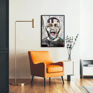 Tableau Street Art – La Rage de l’Info | Affiche Collage de Journaux | Poster Pop Art Contemporain sur la Désinformation et les Médias