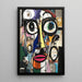 Street Art Poster – Gebroken Gezicht | Abstracte Stedelijke Poster in Meerkleuren | Moderne Expressieve Hedendaagse Kunst Poster