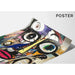 Street Art Poster – Gebroken Gezicht | Abstracte Stedelijke Poster in Meerkleuren | Moderne Expressieve Hedendaagse Kunst Poster