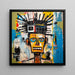 Schilderij Street Art – Gezicht Mechanisch van de Straat | Poster Muurkunst Pop Art Stijl Basquiat
