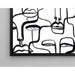 Black and White Decorative Painting – Intertwined Gaze | Minimalist Continuous Line Faces Poster