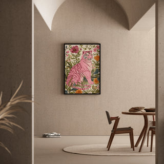 Tableau tigre - Tigre Rose Floral