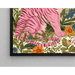 Schilderij tijger - Tijger Roze Bloemmotief