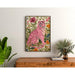 Schilderij tijger - Tijger Roze Bloemmotief