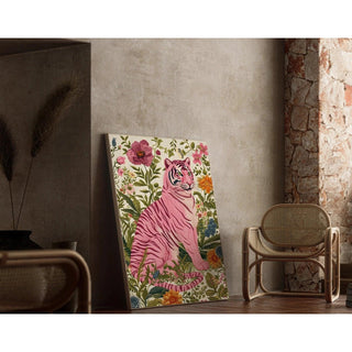 Tableau tigre - Tigre Rose Floral