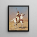 Arab Painting on a Gray Horse - Tadeusz Ajdukiewicz — framed artwork on a wall