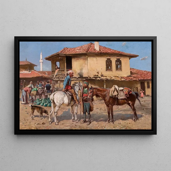 Oriental Market - Tadeusz Ajdukiewicz — framed artwork on a wall