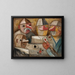 Kaartspel - Tadeusz Makowski — ingelijst kunstwerk aan de muur