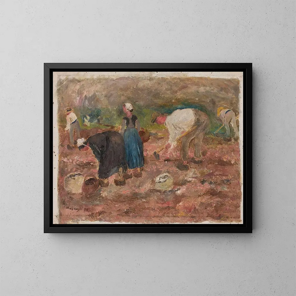 De aardappeloogst - Tadeusz Makowski — ingelijst kunstwerk aan de muur