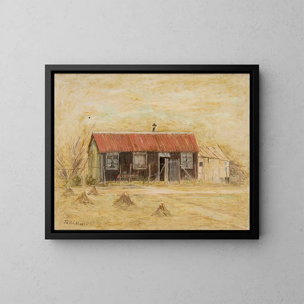 Huis - Tadeusz Makowski — ingelijst kunstwerk aan de muur